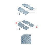 NEW GENUINE VOLKSWAGEN T CROSS FRONT REAR ALL WEATHER RUBBER FLOOR MATS SET