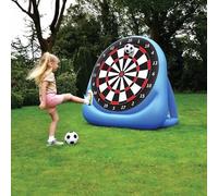 New Giant Inflatable 5ft Target Including 1 x Inflatable 5ft Target and 2 x Footballs, Hit the Bullseye and Score the Winner, Provide Your Little Ones With Hours of Fun - L32 x W32 x H15cm -B01