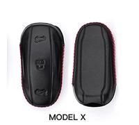 New Gift 4D For Tesla Car Geunine Leather Key Wallet Cover Case Shell Model S Model X Key Holder Protection Accessories - For Model X