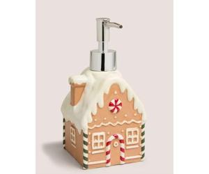 New Gingerbread House Soap Dispenser With Icing Details, Refillable Pump for Soap, Lotion, Or Hand Sanitiser, Perfect for Christmas Decor Or As A Seasonal Gift, Bring the Magic To Your Home
