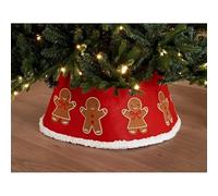 New Gingerbread Man Christmas Tree Skirt with Festive Design and Cozy Touch - Decorative Base Cover to Add Cheer, Warmth, and Holiday Spirit to Your Christmas Tree Display-A54