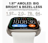 HONOR Watch X5i Global Version SmartWatch 1.97" AMOLED Display Bluetooth Call 21 Days Long Battery Life 109 Sports Modes 1ATM Official Standard Black