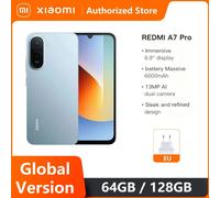 New Global Version Xiaomi Redmi A7 Pro 6.9" 120Hz LCD 6000mAh Smartphone Octa-core UNISOC T7250 13MP 64GB 128GB ROM Mobile Phone 128GB Orange NO NFC