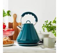 New Gloss 1.7L Electric Kettle - 3KW Stainless Steel Fast Boil Kettle with 360° Swivel Base, Removable Lid & Filter - Cord Storage - Modern Design M-02 (Teal (Blue))