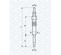 Magneti Marelli OEM Glow Plug For VW SEAT AUDI SKODA Caddy III Eos Xl N10591602