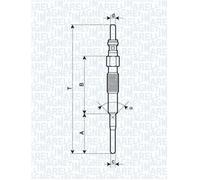 Magneti Marelli Glow Plug 062900079304 Metal – Fits Chevrolet Opel Vauxhall Antara 2.0 CDTI