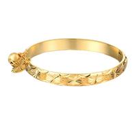 New Gold Plated Bell Heart Bracelet Children Boys Girls Baby Kids Jewelry Anti Allery Bracelets Copper Plated Gold Bracelet Gift Watch Clamp (Gold, One Size)