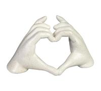 New Gorgeous Heart Hands Decoration Love Gesture Sculpture Hand Love Figurines Art Crafts Perfect for Mantlepieces or Tabletops Hand Statue Ornament Gift -A31