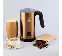 New Gorgeous Heat and Eat Hot Chocolate Maker -Copper, Simply Add Dairy Or Plant Based Milk and Your Choice of Hot Chocolate.