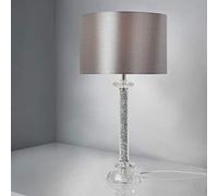 New Gorgeous Lacey Stick Table Lamp with A Stunning Glittery Base - Grey