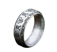 New Gothic Lucifer Satan Seal Of Satan Signet Rings Punk Seal Rings Men And Women Pagan Jewelry Vintage