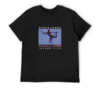 New Grace Jones Island Music Men's T-Shirt Black L