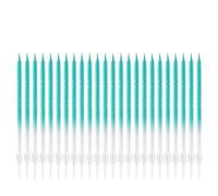 New Gradient Colorful Birthday Cake Candles with Gold Glitter Power Long Thin Cupcake Happy Birthday Candles Topper for Children 24pcs (Gradient Cyan)