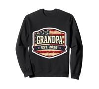 New Grandpa Est 2026 Patriotic American Flag Grandfather USA Sweatshirt