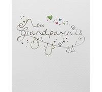 New Grandparents Card (PLK9512) New Baby - From The Mimosa Range - Embossed With A Foil Finish