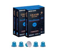 New Grano Milano Decaffeinato Coffee Capsules - 100 Aluminium Coffee Pods Compatible with Nespresso Original line, Medium Roast - Intensity 7/12, Made in Italy