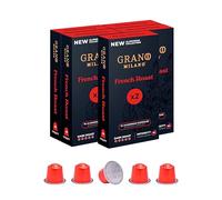 New Grano Milano French Roast Coffee Capsules - 100 Aluminium Coffee Pods Compatible with Nespresso Original line, Dark Roast - Intensity 10/12, Made in Italy