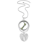 new greenery sunshine island Pendant Angel Wings Rotating Necklace Jewelry