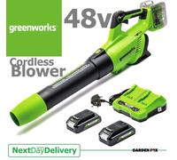 new GreenWORKS Axial Cordless Battery Leaf Blower GD24X2BVK2X 6952909065038