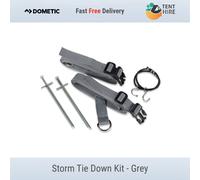NEW GREY GENUINE FOR DOMETIC RALLY PORCH AWNING TIE DOWN STRAPS STORM BUCKLE KIT