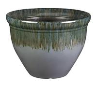 New Grey Gorgeous Glazed Effect Planter 39cm Plastic Large Flowers Plants Pot Planter Suitable For Indoor & Outdoor Use Perfect For Every Day Planting Home Decor -A48