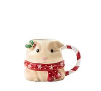 New Guinea Pig Shaped Mug - Festive Christmas Cup, Adorable Design, Durable Earthenware, Microwave & Dishwasher Safe D-101 (Guinea Pig)