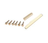 New Guitar Replacement Golden Bridge Saddle Nut Set Slotted For Ukulele Stringed Instruments Accessories Bridge Nut Left Handed