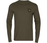New Härkila GORM Long Sleeve Shirt for Men Willow Green/Slate Brown Cotton