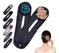 New Hair Bun Maker Women Headband Roller Hair Curler Donut Headwear Lazy Bow Q6P6 Accessories Maker Bun Twisted Hairpin