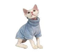 New Hairless Cat Sweater Winter Fashion Thickening Warm Clothes Home Comfortable Winter Dog Clothes For Small Dogs(Haze blue,S)
