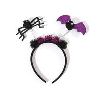 New Halloween Dark Gothic Headband for Kids, Cute Bat Wings & Spider Design with Spring, Comfortable Fabric Hair Accessory for Halloween Parties, Cosplay, Costume Shows & Trick-or-Treat (A, 1)