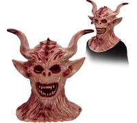 New Halloween Vampire Mask, Zombie Head Mask for Adult, Scary Horror Creepy Demon Monster Mask for Halloween Costume Party (Color:Pink)