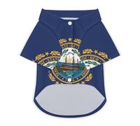 New Hampshire Flag Dog Shirts Summer Pet Clothes Comfort T-Shirts Short Sleeveless Top for Cats Dogs XS