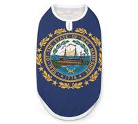 New Hampshire Flag Dog Shirts Summer Pet Clothes Comfort T-Shirts Vest Sleeveless Tank Top for Cats Dogs 2XL