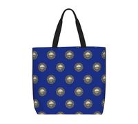 New Hampshire State Flag Basic Models Tote Bag With Zipper With Inner Pockets,Laptop Work Tote Bag For Sport,Travel
