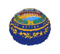 New Hampshire State Flag Design Double Layer Reusable Shower Cap, Fits Most Head Sizes