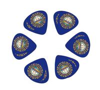 New Hampshire state flag Print Guitar and Ukulele Picks For Music Lovers 12 PCS Mixed Gauges(0.46/0.71/0.96mm)