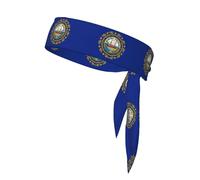 New Hampshire State Flag Tennis Tie Headband Hair Band Unisex Dry Head Tie Sport Band for Basketball, Running, Tennis