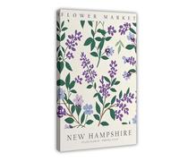 New Hampshire State Flower Canvas Poster Bedroom Decor Landscape Office Room Decor Gift 08x12inch(20x30cm)
