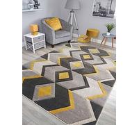 New Hand Carved Ochre Gold Grey Mustard Black Silver Small Extra Large Size House Rugs Cheap