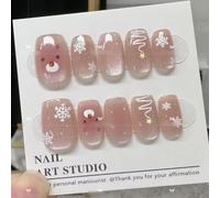 New Hand Made Manicure False Nails Design Manicure Wear Armor Manicure Tools Patch Wear-resistant Armor Wearing Nail tip olive short fall june oat on french fall almond olive handmade fall fre