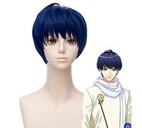 New Hand Tour A3! Tsumugi Tsukioka Cosplay Wig Short Blue Heat Resistant Synthetic Hair Halloween Carnival Party Unisex Wigs HC YG