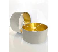 New Handmade by Order Mink Velvet Drum lamp Shade Ceiling Shade with Metallic Lining of Gold,Silver or Copper lamp Shades Suitable for Ceiling and Tables