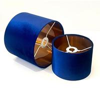 New Handmade by Order Royal Blue Glamour Velvet lamp Shade Ceiling Shade with Metallic Lining of Gold,Silver or Copper lamp Shades Suitable for Ceiling and Tables