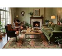 New Handmade Cecil Green Woolen Handtufted Area Rug & Carpet (3'x5' (90cm x 150cm))