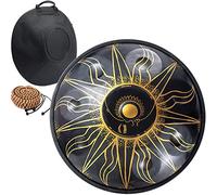 New Handpan Steel Drum -High-Pressure Nitriding Technology Hand-Painted Pattern, 22 Inch 9Notes D Minor Hand Drum Percussion Instrument, Gift for Music Enthusiast & Beginners (Color : C_9 Notes)