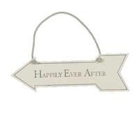 NEW Happily Ever After Arrow Hanging Decoration Plaque Xmas Gift 29CM Sign
