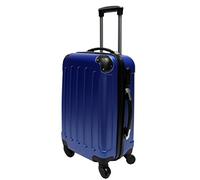 New Hard Shell 4 Wheel Suitcase Trolley Cases Cabin Carry ON Luggage Blue (Small 20")