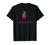 New Heart Same Old Sarcasm Heart Transplant Funny T-Shirt