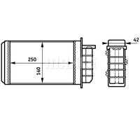 MAHLE ORIGINAL AH 148 000S Heater matrix